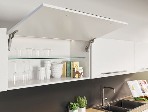 Häfele Free space 1.11 - Kalkar kapak makası 225–650 mm ≤7,1 kg, örnek ölçüm 372.27.501