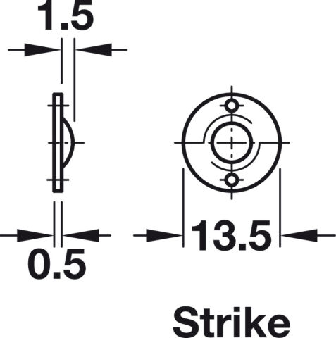 Häfele Bilyalı Çıt çıt vidalanarak montaj - 9 mm Pirinç kaplama 241.86.105