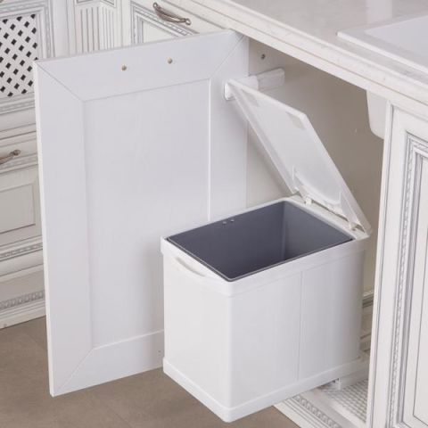 Hafele BRAVO WHITE Çöp Kutusu Beyaz 35cm 16lt