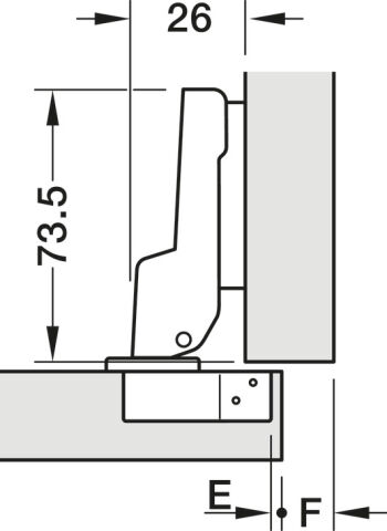 Hafele M310 Menteşe frensiz tdb 48/6 O10mm db.