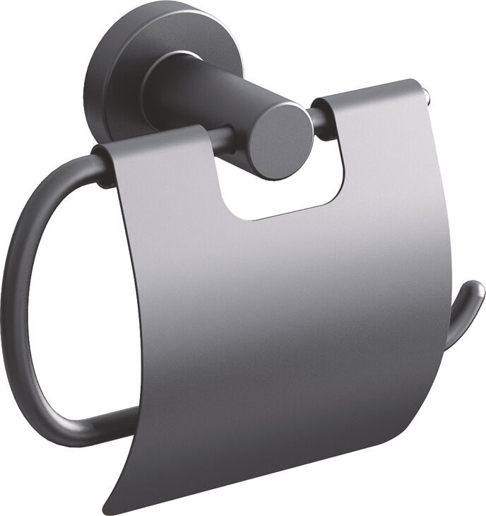 Häfele OZO - Kapaklı Tuvalet Kağıtlık 136x172x77 mm Titanyum 580.69.841