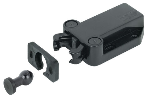 Häfele Yay Çıt çıtı vidalanarak montaj - 57x16x40 mm Siyah 245.50.301