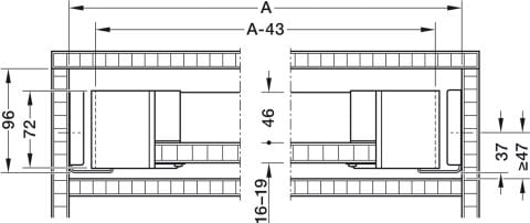 Hafele Comfort raf, Kesseböhmer Conero, 72 H - 811.66.325