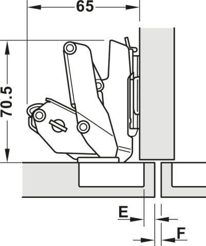 Hafele M310 Geniş açılı 155° frenli ydb 48/6 vd