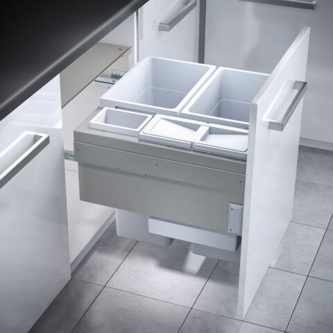 Häfele Dört kutulu çöp ayırıcı 2 x 38 1 x 12 ve 1 x 2 3619621 503.70.555