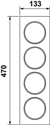 Häfele LEGRO - Ahşap Baharatlık 133 mm 40 mm 470 mm Koyu meşe 550.32.430