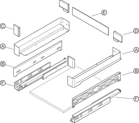 Hafele Comfort raf, Kesseböhmer Conero, 72 H - 811.66.334