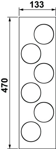 Häfele LEGRO - Ahşap Baharatlık 133 mm 40 mm 470 mm Koyu meşe 550.32.431