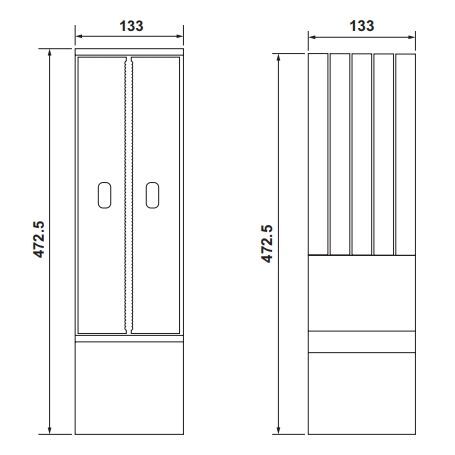 Häfele LEGRO Bıçaklık 140x470x25 koyu meşe - 550.32.440