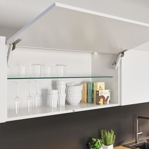 Hafele FREE SPACE 1.8 Bas-Aç Model D Beyaz/Nikel