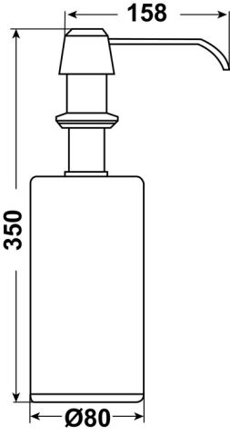Ankastre Sıvı Sabunluk, Hafele ROXY - 580.90.053