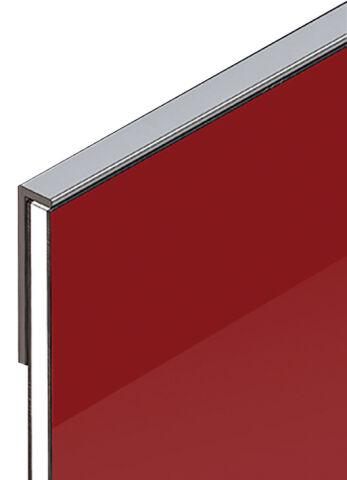 Häfele Alu Splash® Kenar profili alüminyum - 3,050 mm Antrasit Renkli 564.53.319