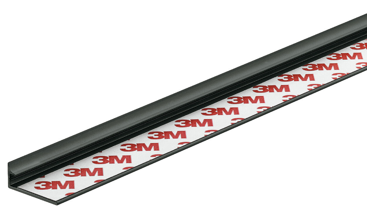 Häfele Alu Splash® Tezgah profili alüminyum - 3,050 mm Antrasit Renkli 564.53.539