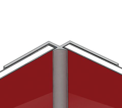 Häfele Alu Splash® İç Köşe Profili alüminyum - 610 mm Antrasit Renkli 564.53.831