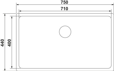 Eviye, Hafele VELORA 70, Paslanmaz Çelik - 570.90.783