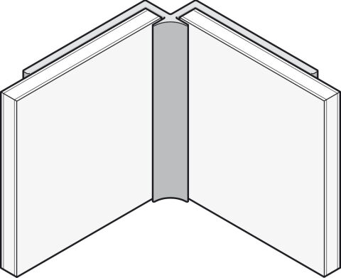 Häfele Alu Splash® İç Köşe Profili alüminyum - 610 mm Antrasit Renkli 564.53.831