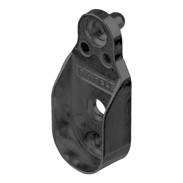 Hafele Askı Borusu Flanşı Pimli Oval Mat Siyah Zamak 17mm