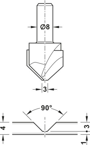 Häfele Alu Splash® Dış Köşe Profili alüminyum 610 mm Antrasit Renkli 564.53.931