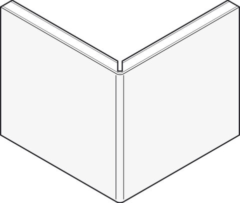 Häfele Alu Splash® Dış Köşe Profili alüminyum 610 mm Antrasit Renkli 564.53.931