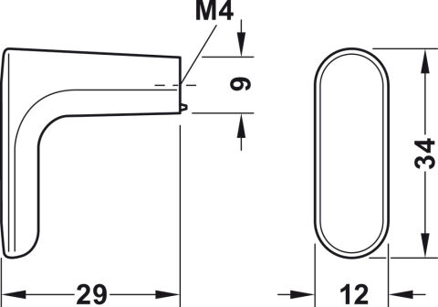 Düğme kulp, Hafele Deco H2130, zamak - 106.69.151