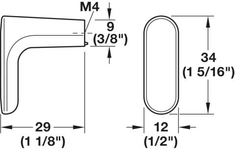 Düğme kulp, Hafele Deco H2130, zamak - 106.69.151