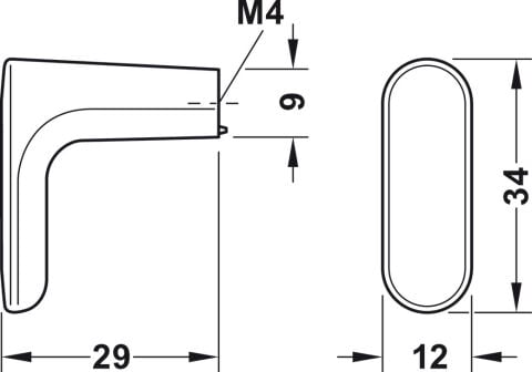 Düğme kulp, Hafele Deco H2130, zamak - 106.69.152