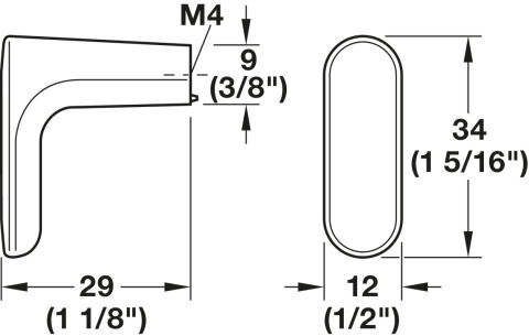Düğme kulp, Hafele Deco H2130, zamak - 106.69.152