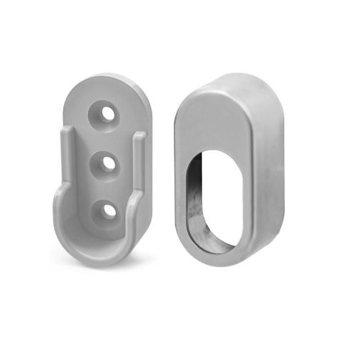 Hafele Askı Borusu Flanşı Oval Mat Krom Plastik 25mm