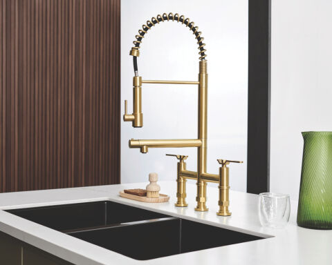 Häfele LOFT Eviye bataryası Spiralli Çift Kumanda Kollu 658,50 mm Titanyum Mat 578.55.000