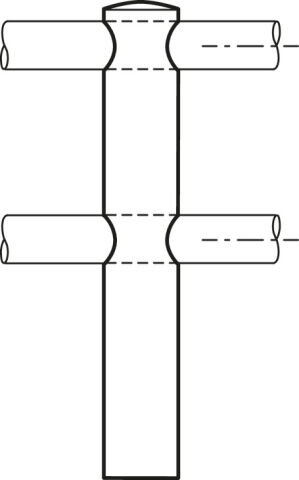 Hafele Korkuluk tutucu, galeri rayı sistemi, 6 mm 1