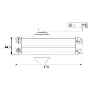 Hafele DCL10 Kapı kapatıcı, EN3, gümüş, sabitle
