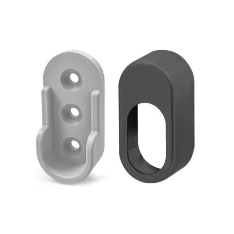 Hafele Askı Borusu Flanşı Oval Mat Siyah Plastik 25mm