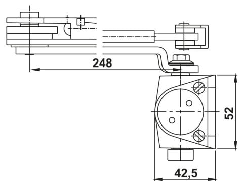 Dirsek Kollu Kapı Kapatıcı, Hafele DC 401 - 931.77.119