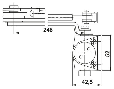Dirsek Kollu Kapı Kapatıcı, Hafele DC 401 - 931.77.129