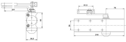 Hafele DC501 Kapı kapatıcı EN 2-5 güm.sab. - 931.77.139