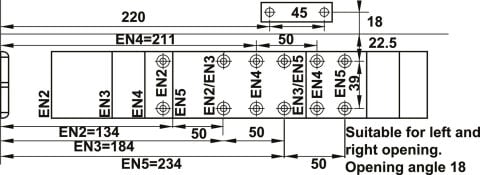 Hafele DC501 Kapı kapatıcı F EN 2-5 gümüş - 931.77.149