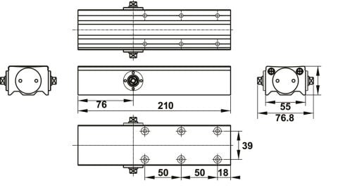 Hafele DC501 Kapı kapatıcı F EN 2-5 gümüş - 931.77.149