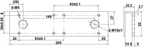 Häfele Sabitleme plakası kapı kapatıcı için - Eloksal Mat 931.77.169
