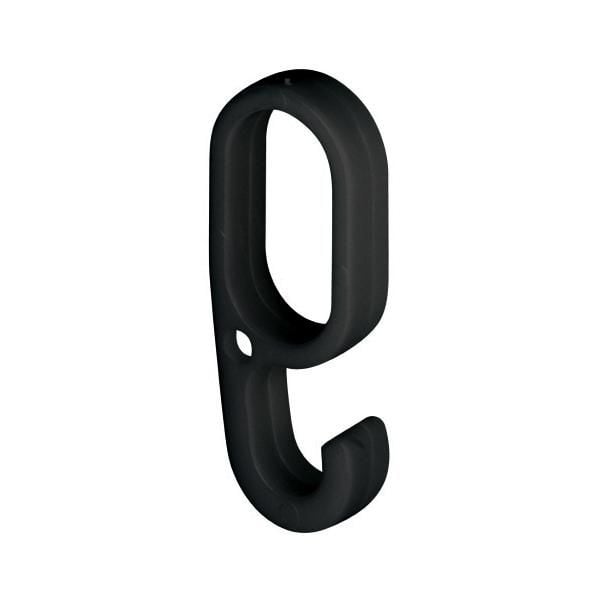 Hafele Askı Borusu Kancası Oval Mat Siyah Plastik 23mm