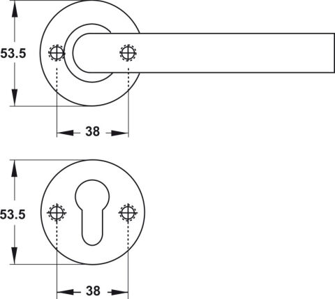Häfele Startec model LDH 2171 Kapı Kolu Seti paslanmaz 903.92.556