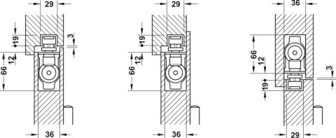 Hafele Gizli kapı kapatıcılar, DCL33 - 931.84.039