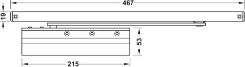 Häfele Üst kapı kapatıcı Startec DCL 84 kılavuz raylı 931.84.318