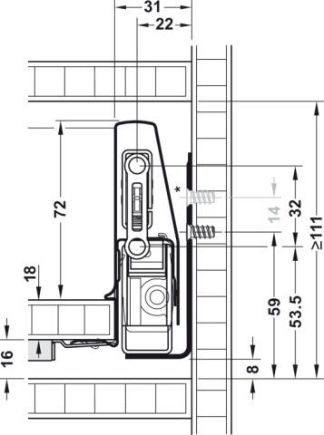 Häfele Matrix Box P Çekmece Seti Gri 35 kg 513.03.501