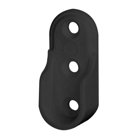 Hafele Askı Borusu Flanşı Oval Mat Siyah Plastik 21,4mm