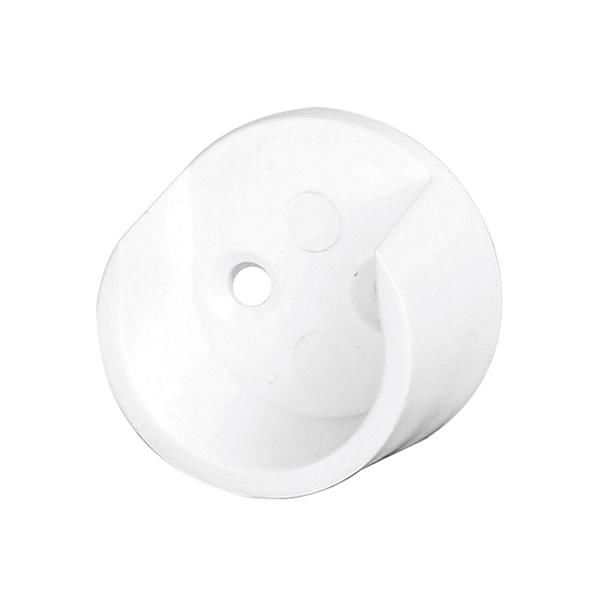 Hafele Askı Borusu Flanşı Yuvarlak Mat Beyaz Plastik 25mm