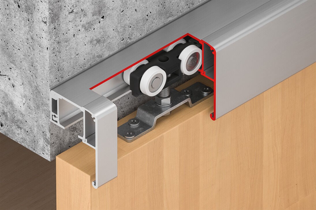 Hafele Kayar kapı bağlantı parçası, Slido D-Line11 50P