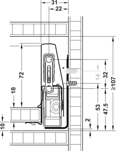 Häfele Matrix Box P Çekmece Seti 50 kg 551.54.735