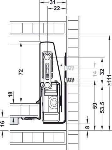 Häfele Matrix Box P Çekmece Seti Gri 35 kg 513.03.513