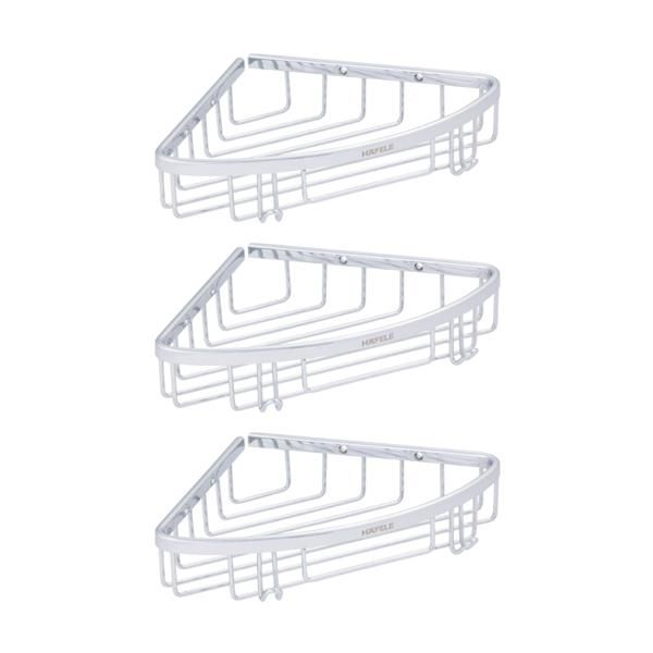 Hafele HOLK Üçlü köşe süngerlik, parlak krom