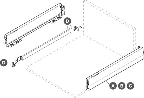 Çift Yanaklı Çekmece Sistemi, Hafele Matrix Box P Plus